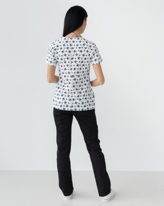Medical Shirt Women's Topaz Skull Print Black 164-324-666 (6613487) фото 2