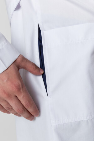 White medical coat Doctor male, long sleeve (5410015) фото 2
