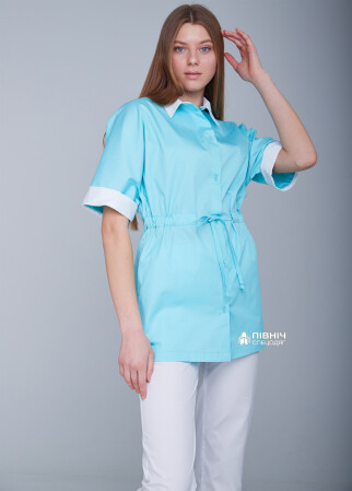 Women's medical blouse "Daria" cornflower-blue (3399130) фото 2