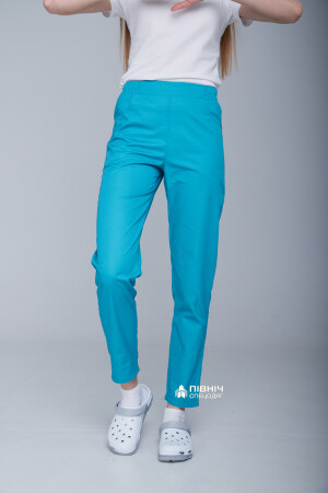 Women's medical trousers "Francesca" turquoise (3399108) фото 12
