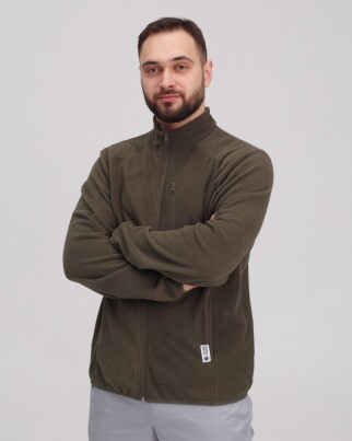 Медична кофта чоловіча флісова Детройт темно-оливкова 426-483-842 (6613794) фото 3