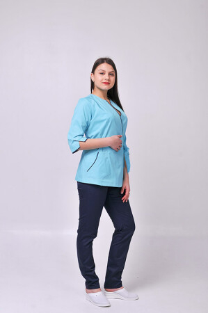 Venice+ Br. skinny suit. COTTON. Menthol / dark blue (544627) фото 3