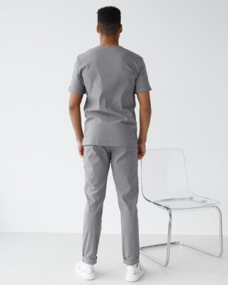 Медицинский костюм мужской Марсель серый 353-328-708 (6613701) фото 2