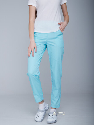 Women's medical trousers "Francesca" cornflower blue (3399113) фото 2