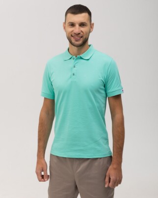 Medical polo men's light turquoise 148-426-677 (6613761) фото 1