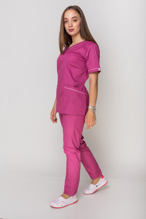 Monique+ Br. skinny suit. COTTON. Fuchsia + pink (piping) (5410161) фото 5