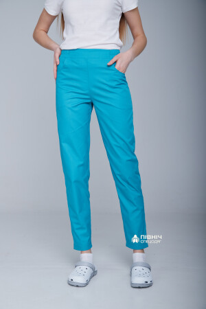 Women's medical trousers "Francesca" turquoise (3399108) фото 13