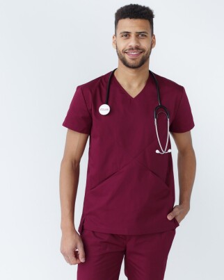 Medical suit for men Milan marsala 134-326-708 (6613708) фото 3