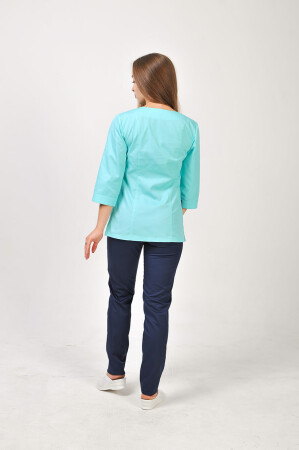 Flamingo+ Br. skinny suit. COTTON. Menthol / dark blue (544696) фото 3
