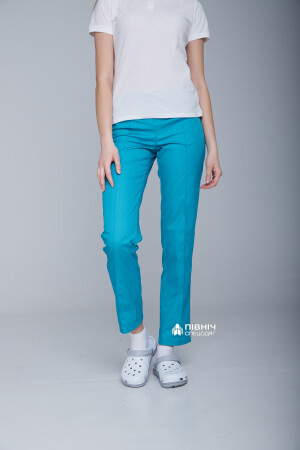 Women's medical trousers "Beatrice" turquoise (3399127) фото 3