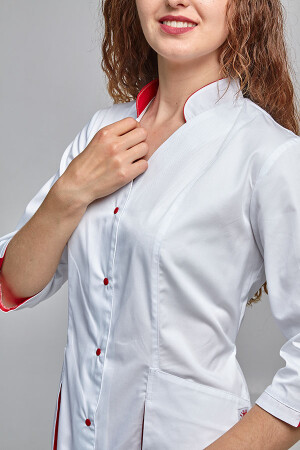 Diana+Br. skinny suit. COTTON. White / red (544663) фото 7