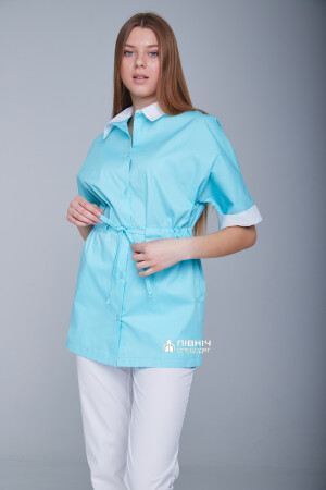 Women's medical blouse "Daria" cornflower-blue (3399130) фото 9