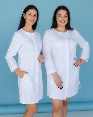 Medical gown women's Jacqueline white 391-324-710 (6613600) фото 1