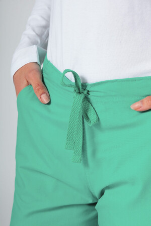 Women's straight medical trousers "Sofia" light green (7700702) фото 4