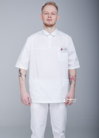 Men's medical shirt "ANDREW" white (3399145) фото 1