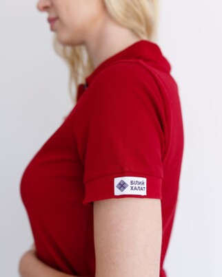Medical polo for women burgundy 147-349-677 (6613415) фото 3