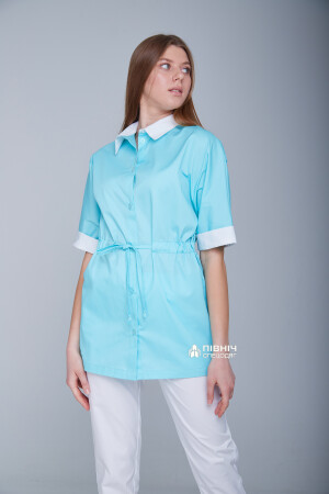 Women's medical blouse "Daria" cornflower-blue (3399130) фото 4