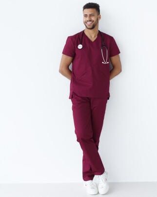 Medical suit for men Milan marsala 134-326-708 (6613708) фото 8