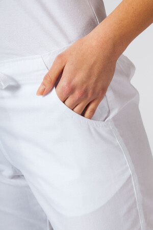 Women’s straight white medical pants (7700102) фото 4