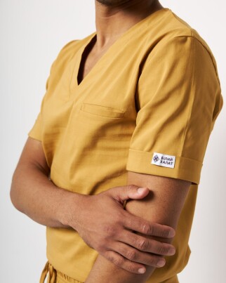 Медицинский костюм мужской Марсель горчичный  353-395-708 (6613704) фото 5