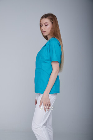 Блуза медицинская женская "МАРИЯ" бирюзовая (3399152) фото 7