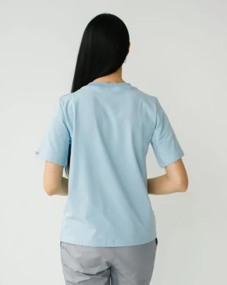 Medical basic T-shirt for women blue 498-333-924 (6637743) фото 3