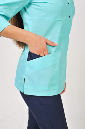 Flamingo+ Br. skinny suit. COTTON. Menthol / dark blue (544696) фото 5
