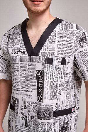 Jacket K-33 Unisex, surgical universal. Newspaper (545026) фото 6