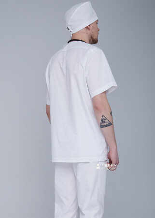 Surgical shirt for men "Yuri" white (3399136) фото 5