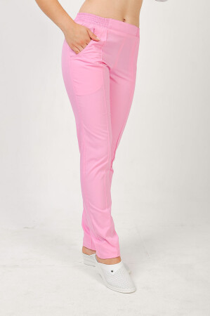 Костюм медицинский Рубина+ Бр. зауженные. COTTON. Белый / розовый (544694) фото 7