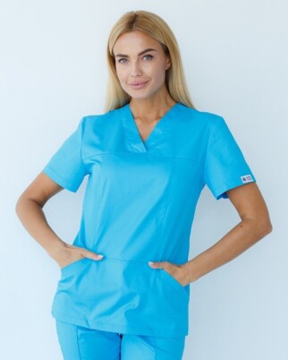 Medical shirt women's Topaz cobalt 164-439-705 (6613523) фото 5