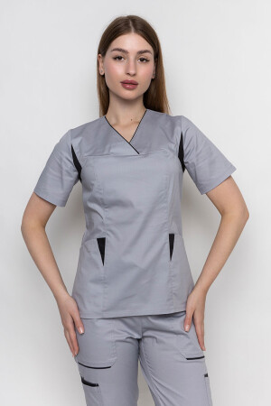 Medical stretch jacket Emelie-stretch. Smoke (5437006) фото 2