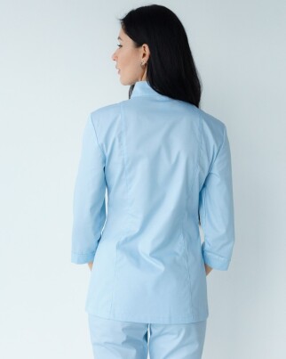 Медицинская рубашка женская Сакура лазурная  184-462-678 (6613527) фото 2