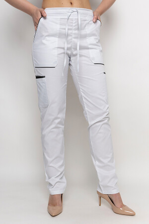 Medical Emeli-stretch trousers for women. White (5436963) фото 3