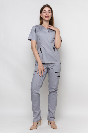 Medical suit Emily-stretch female. Smoke (5436919) фото 2