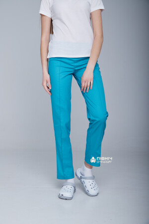 Women's medical trousers "Beatrice" turquoise (3399127) фото 10