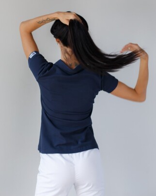 Medical polo for women blue 147-322-677 (6613387) фото 2