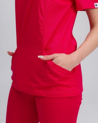 Medical shirt women's Topaz crimson 164-331-705 (6613528) фото 4