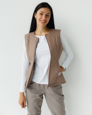 Medical insulated vest women's Geneva dark beige 366-435-844 (6613196 фото 3