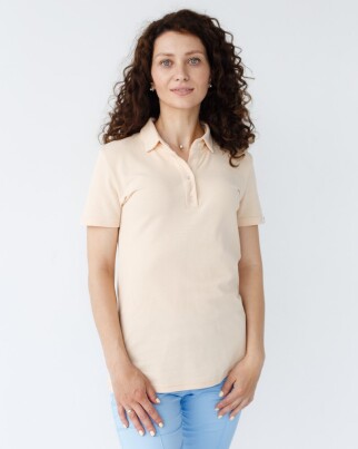 Medical polo for women beige 147-367-677 (6613395) фото 1