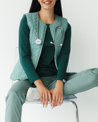 Medical insulated vest women's Geneva olive 366-327-844 (6613197) фото 7