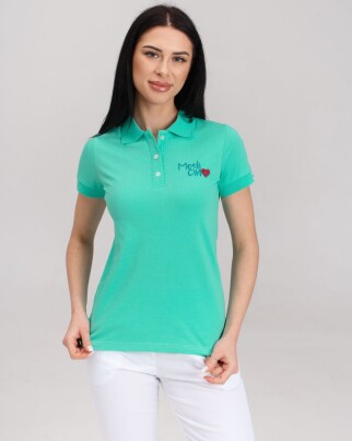 Medical polo for women menthol with embroidery Medicine 147-441-637 (6613408) фото 1
