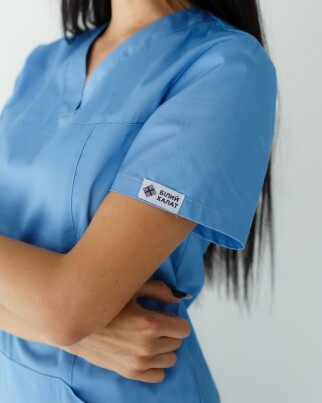 Medical shirt women's Topaz blue 164-333-705 (6613535) фото 4