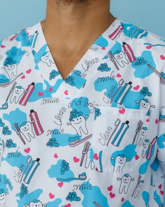 Medical suit with print men's Granite Teeth smile 131-324-626 (6613677) фото 4
