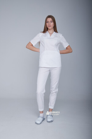 Women's medical blouse "MARIA" white (3399154) фото 7