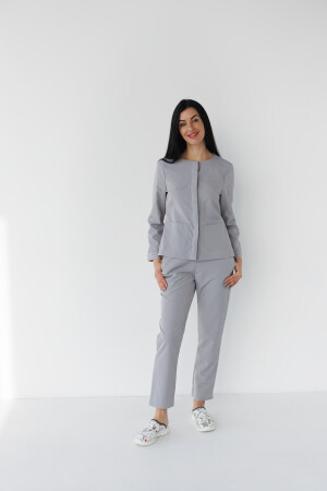 Women's medical suit Jacqueline gray (Viscose “Elite”) 440-328-927 (6624471) фото 2