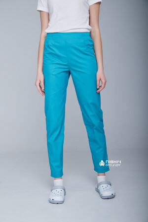 Women's medical trousers "Francesca" turquoise (3399108) фото 17
