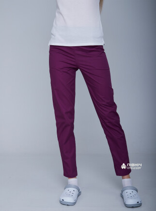 Women's medical trousers "Francesca" purple (3399102) фото 8