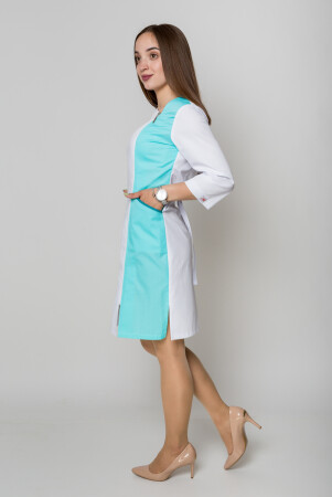 Robe Lily. COTTON. White + menthol + caribbean (edging) (5411149) фото 3