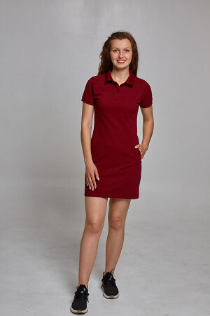 POLO classic dress, short sleeve. Bordeaux (544611) фото 2